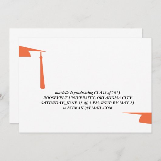 graduatiemechanisme afstuderen - uitnodiging (Voorkant / Achterkant)