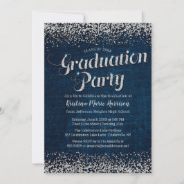 Graduatiepartij Chic Denim en Diamonds Kaart