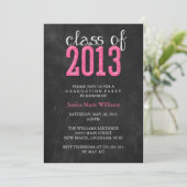 Graduatiepartij in het alkbord | Glitter Kaart (Staand voorkant)