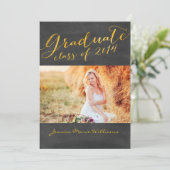 Graduatiepartij in het alkbord | Goudolie Kaart (Staand voorkant)