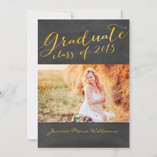 Graduatiepartij in het alkbord | Goudolie Kaart (Voorkant)