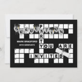 GRADUATIEPARTIJ/INVITATIE-PERSONALISEER- KROSSWORD KAART (Voorkant)