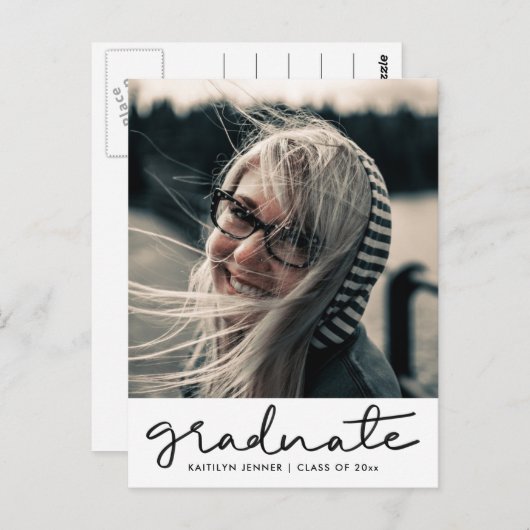 Graduatiepartij voor afstudeerder Script | De datu Briefkaart (Voorkant / Achterkant)