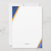 Graduatiepartij voor blauwe en goudhoeken kaart (Achterkant)
