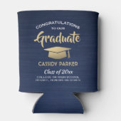 Graduatiepartij voor gecomprimeerde marinegoud - w blikjeskoeler (Achterkant)