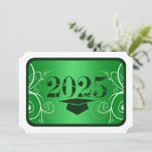 Graduatiepartij voor groen en wit Lijst Kaart (Staand voorkant)