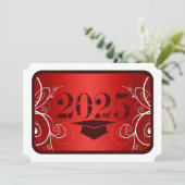 Graduatiepartij voor rood en wit Lijst Kaart (Staand voorkant)