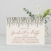 Graduatiepartij waterverf folie uitnodiging (Staand Voorkant)