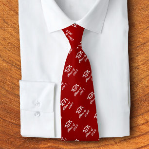 Graduatierode dop icon patroon klasjaar modern stropdas