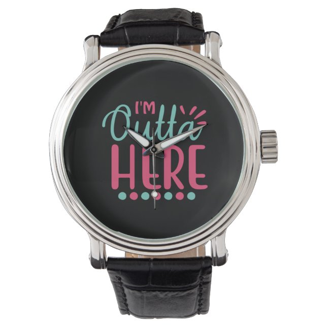 Graduaties | Ik ben hier weg Horloge (Voorkant)