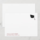 Graduatiescript Typografie Grad 2026 Mutse Notitiekaartje (Voorkant / Achterkant)