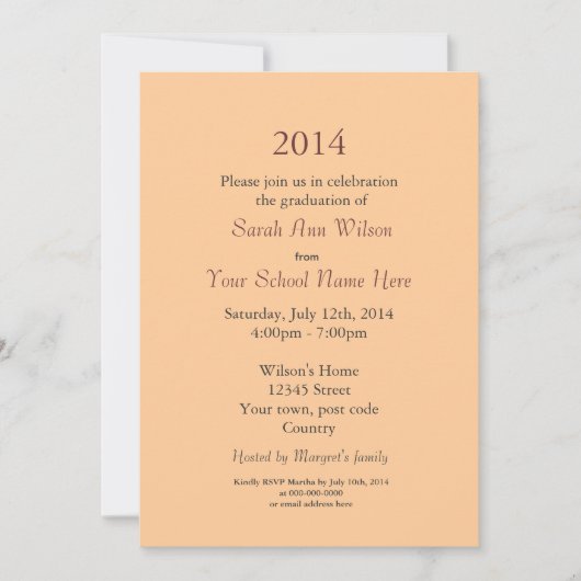 graduatieuitnodigingen voor zomerbloem kaart (Voorkant)