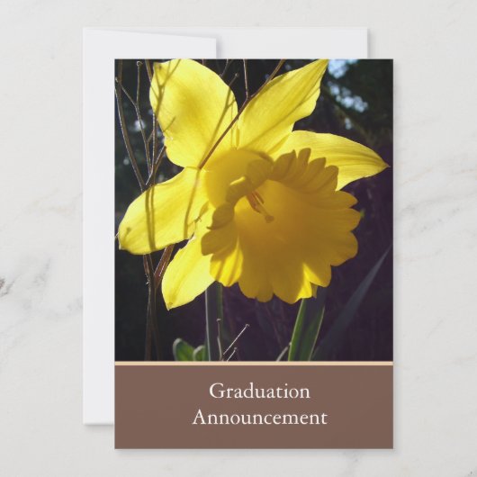 graduatieuitnodigingen voor zomerbloem kaart (Achterkant)