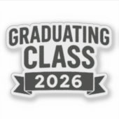 Graduating Class of 2026 Banner Sticker (Voorkant)