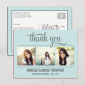 Graduating Year Graduation Thank You Card Briefkaart (Voorkant / Achterkant)