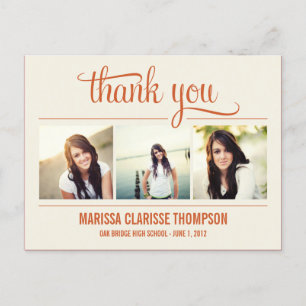 Graduating Year Graduation Thank You Card Briefkaart
