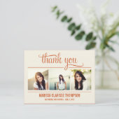 Graduating Year Graduation Thank You Card Briefkaart (Staand voorkant)