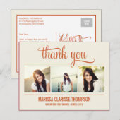 Graduating Year Graduation Thank You Card Briefkaart (Voorkant / Achterkant)