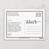 Graduating Year Graduation Thank You Card Briefkaart (Achterkant)