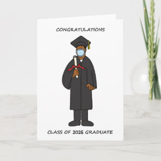 Graduation 2025 African American Male Holiday Card Feestdagen Kaart