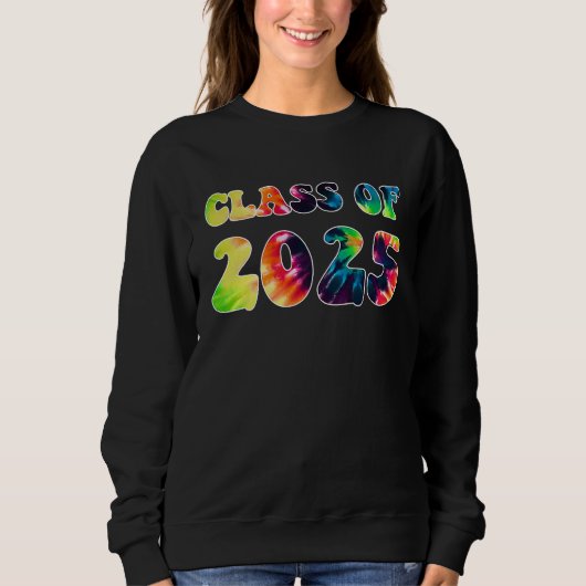Graduation 2025 CLASS OF 2025 Retro TIE DYE Trui (Voorkant)