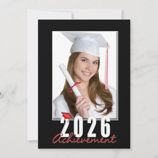 Graduation 2026 Achievement Photo Frame Kaart (Voorkant)