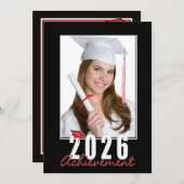 Graduation 2026 Achievement Photo Frame Kaart (Voorkant / Achterkant)