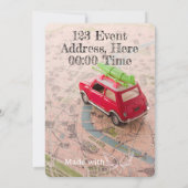 Graduation 2026 Announcement Road Trip Invitation Kaart (Achterkant)