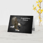 Graduation 2026 Bald Eagle With Diploma Kaart (Gele Bloem)