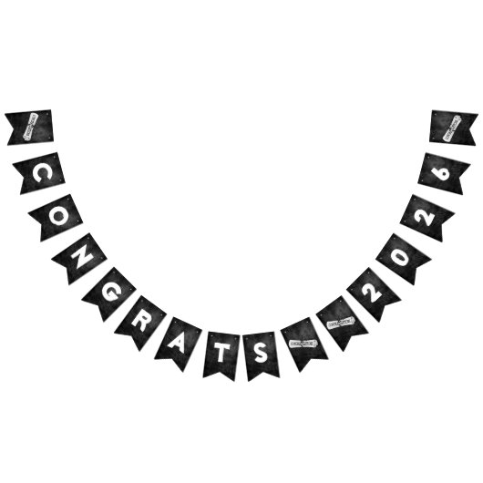 Graduation 2026 Black Leather and Diplomas Vlaggetjes (Alle)