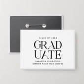 Graduation 2026 Modern Grad Party Button (Voorkant / Achterkant)