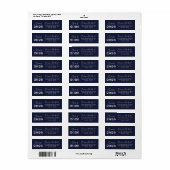 Graduation 2026 Navy Blue Silver Glitter Etiket (Full Sheet)