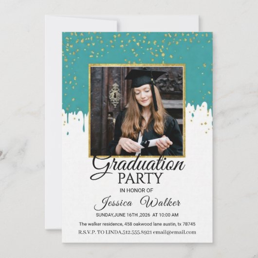 Graduation 2026 Party Invitation Kaart (Voorkant)