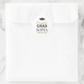 Graduation 2026 Personalized Congrats Grad Ronde Sticker (Tas)
