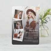 Graduation 2026 Photo Collage Grad Party Kaart (Staand voorkant)