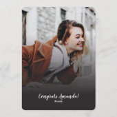 Graduation 2026 Photo Collage Grad Party Kaart (Achterkant)