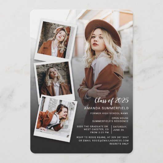 Graduation 2026 Photo Collage Grad Party Kaart (Voorkant)