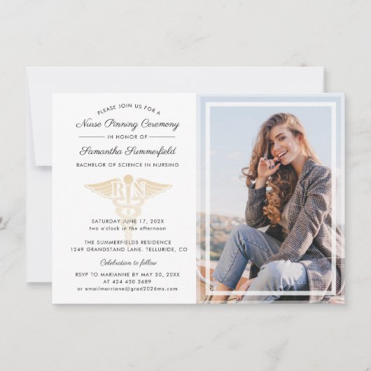 Graduation 2026 Photo Nurse Pinning Ceremony Kaart (Voorkant)