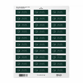 Graduation 2026 Script Green Return Address Etiket (Full Sheet)