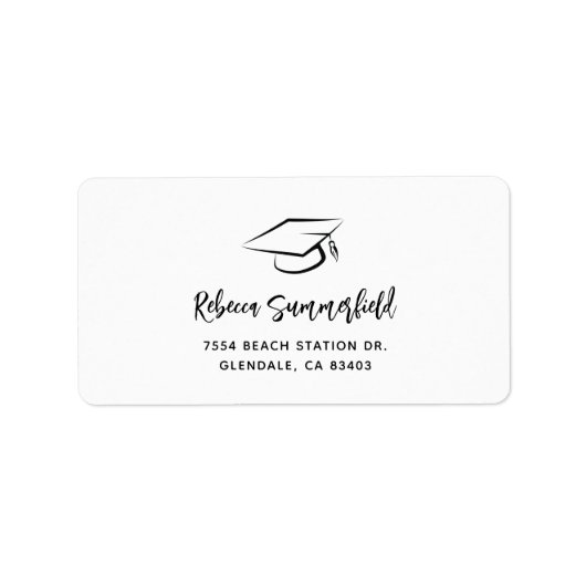 Graduation 2026 Script Return Address Etiket (Voorkant)