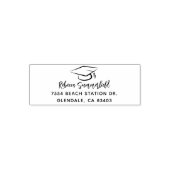 Graduation 2026 Script Return Address Zelfinktende Stempel (Design)