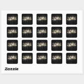 Graduation 2026 Sparklers On Black Vierkante Sticker (Vel)