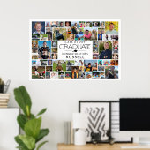 Graduation 64 Photo Memory Party Sign Poster (Thuiskantoor)