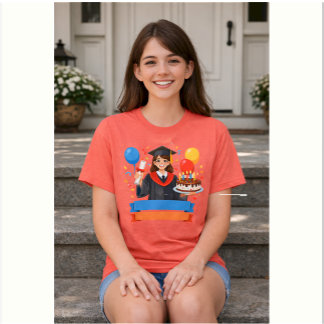 Graduation and Birthday Custom Name Tri-Blend Shirt