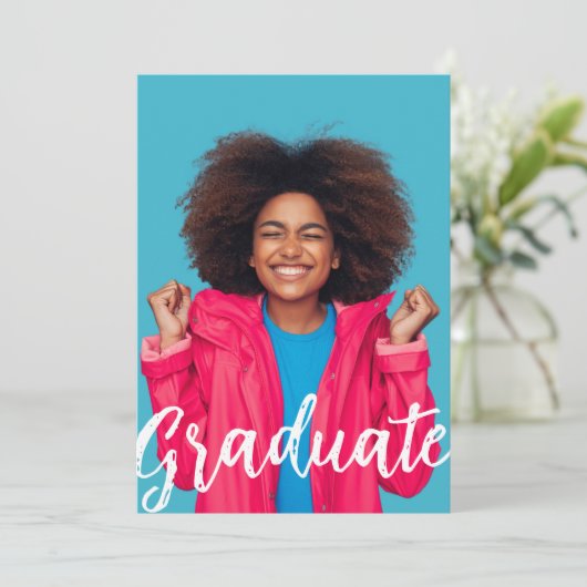 Graduation Annoucement Photo Flat Card (Staand voorkant)