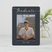 Graduation Announcement and Invitation with Photo Kaart (Staand voorkant)