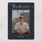 Graduation Announcement and Invitation with Photo Kaart (Voorkant)