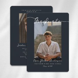 Graduation Announcement and Invitation with Photo Kaart