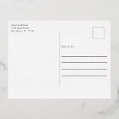 Graduation Announcement Black and Silver Photo Folie Feestdagen Briefkaart (Achterkant)