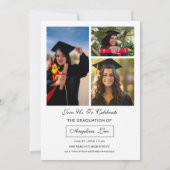 Graduation Announcement Card Template Aankondiging (Achterkant)